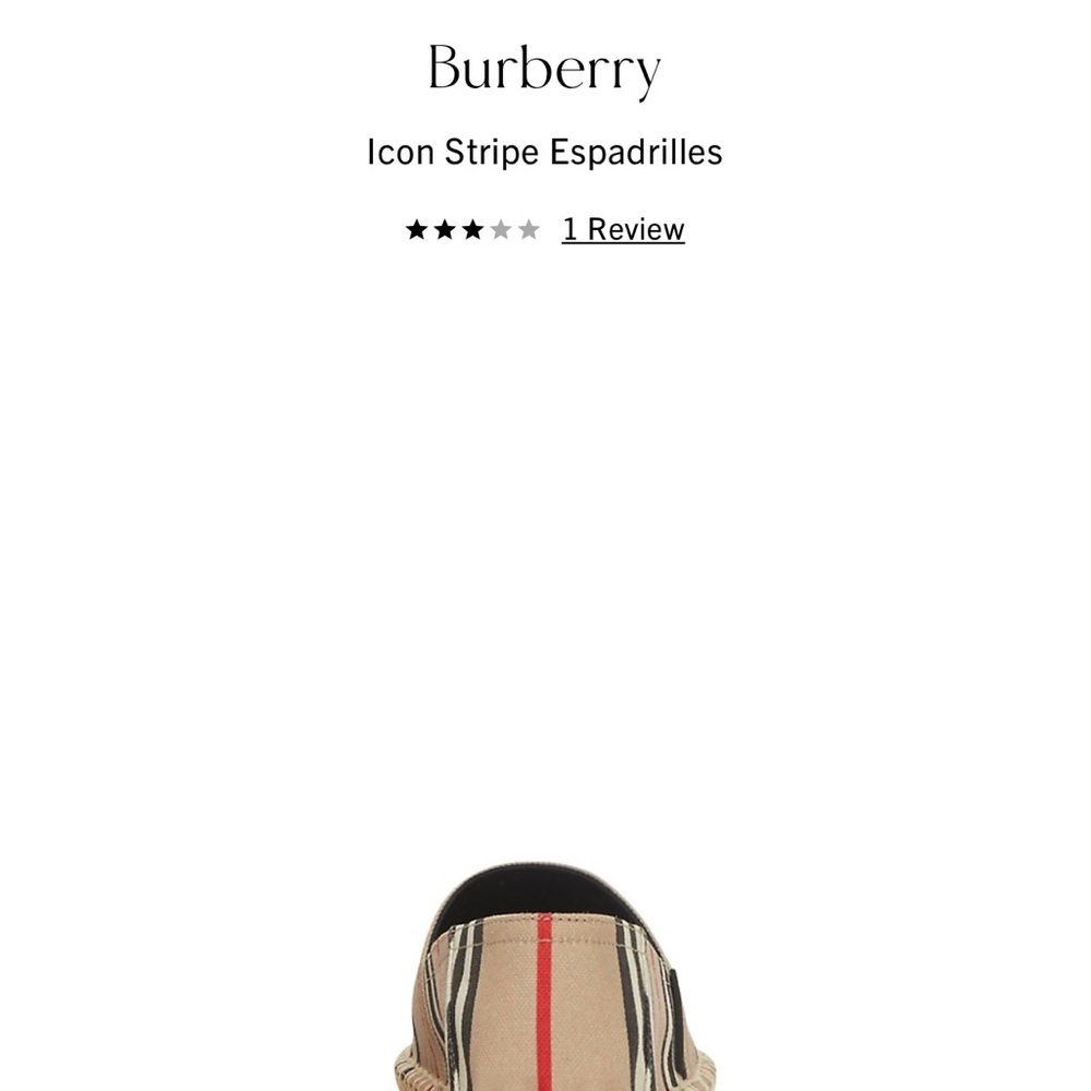 Burberry Classic espadrilles animated with Burberry Icon stripe size 5.5 - Picture 3 of 9